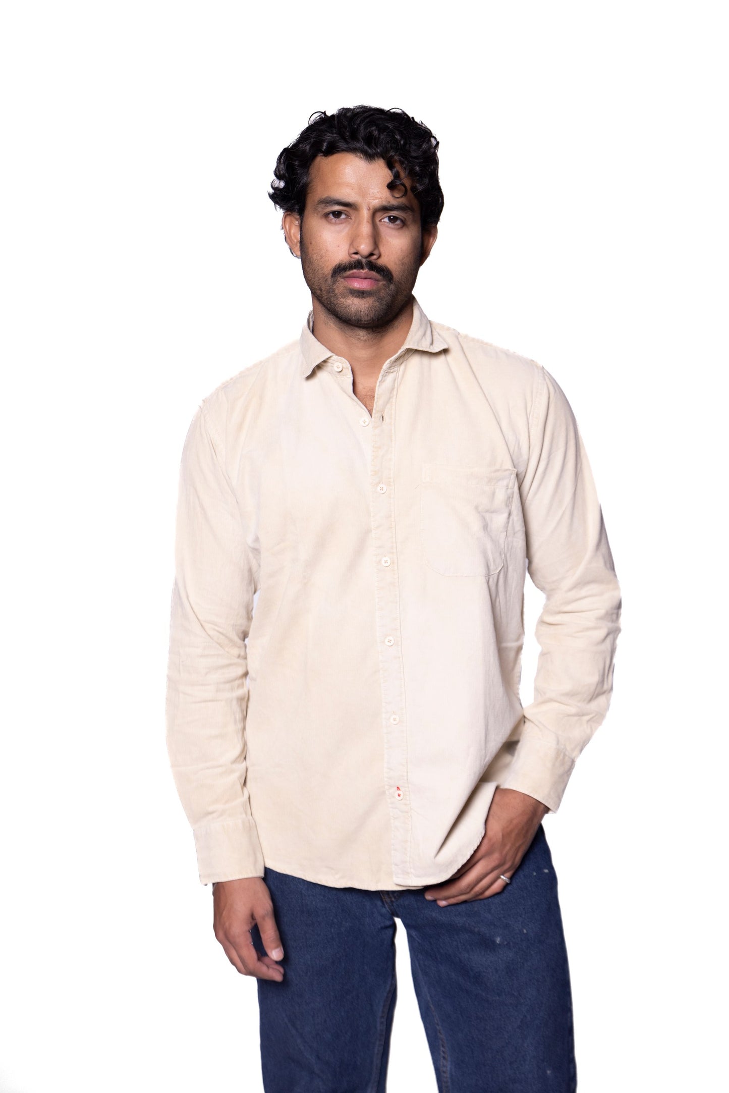 Cream Corduroy Shirt