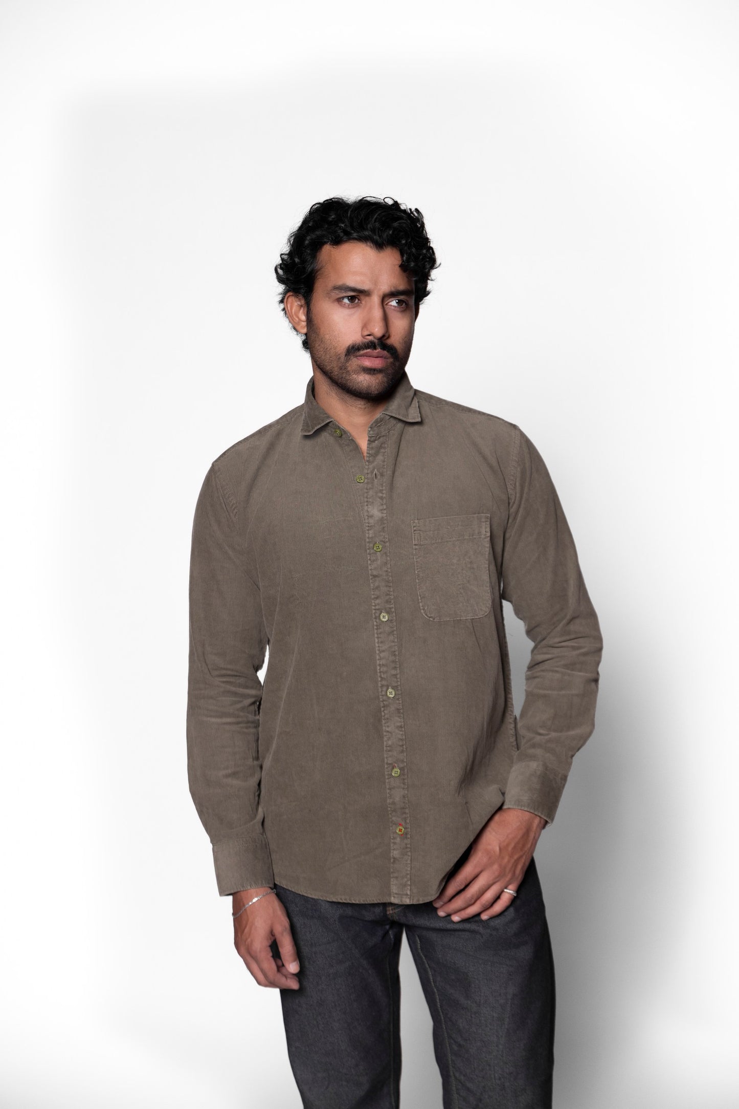 Olive Green Corduroy Shirt