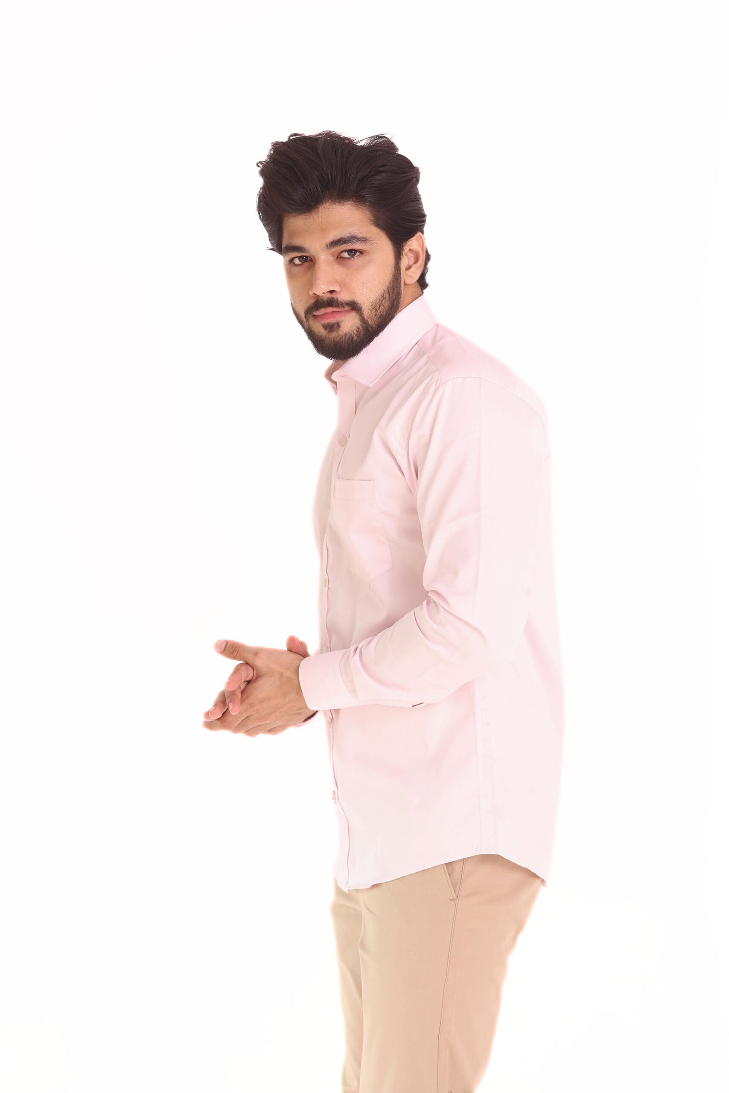 Men's Solid Shirt - Pink