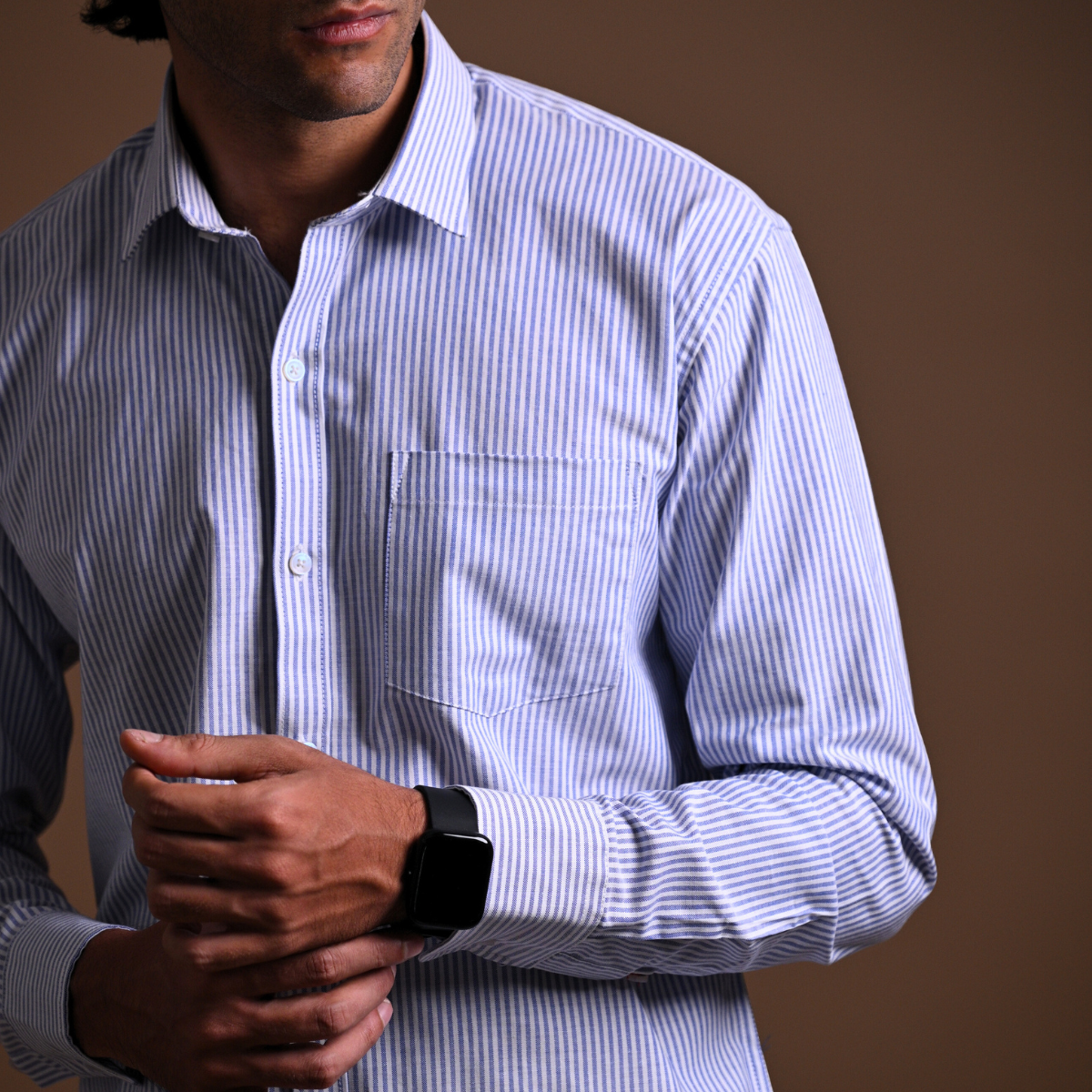 Blue & White striped Shirt