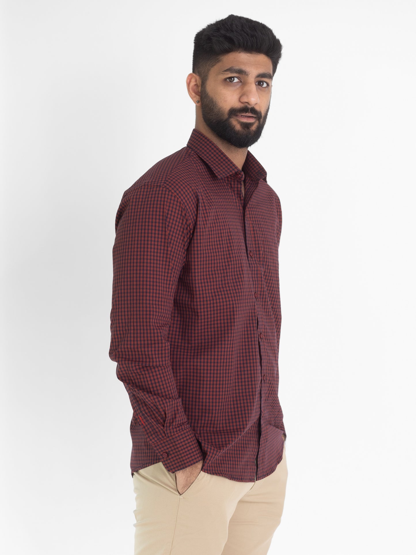 Maroon Checks Shirt