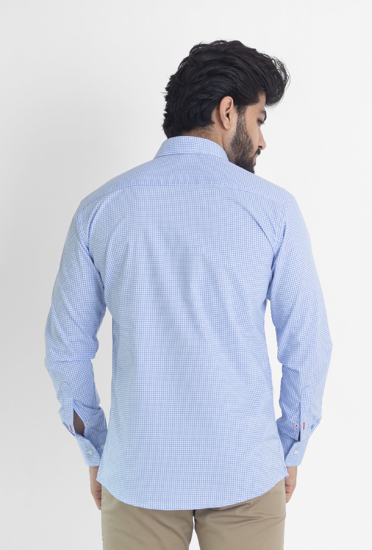 Sky Blue & White checks shirt