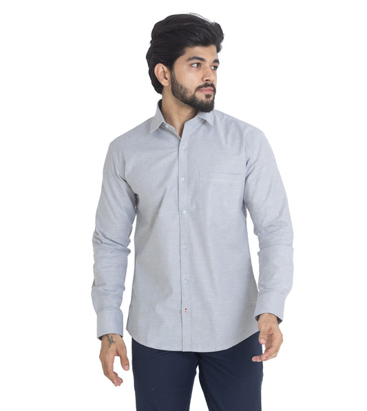 Men's Solid Shirt - Light Grey