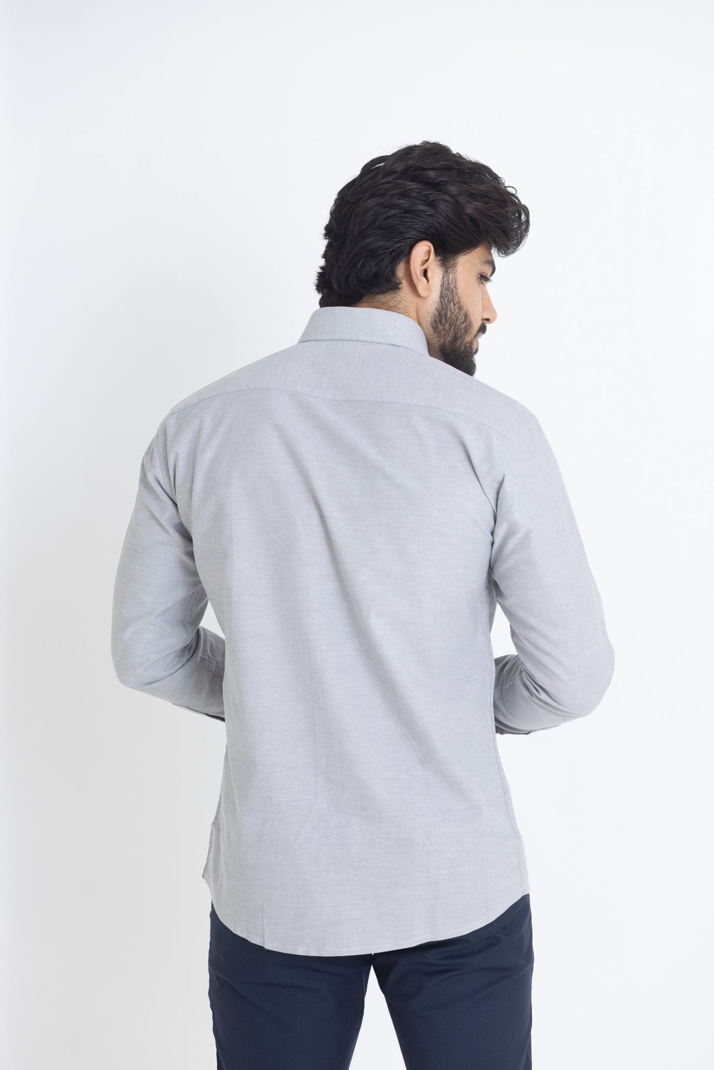 Men's Solid Shirt - Light Grey