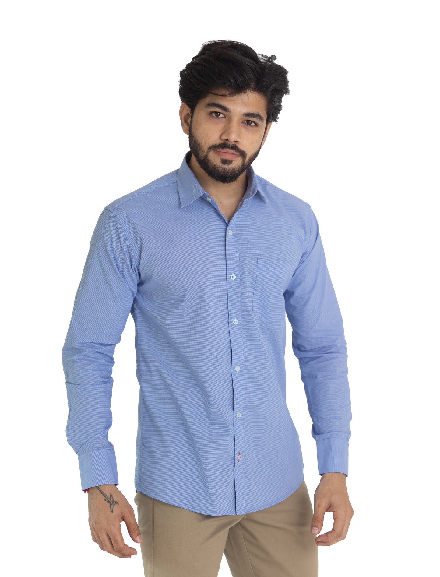 Blue Solid Shirt