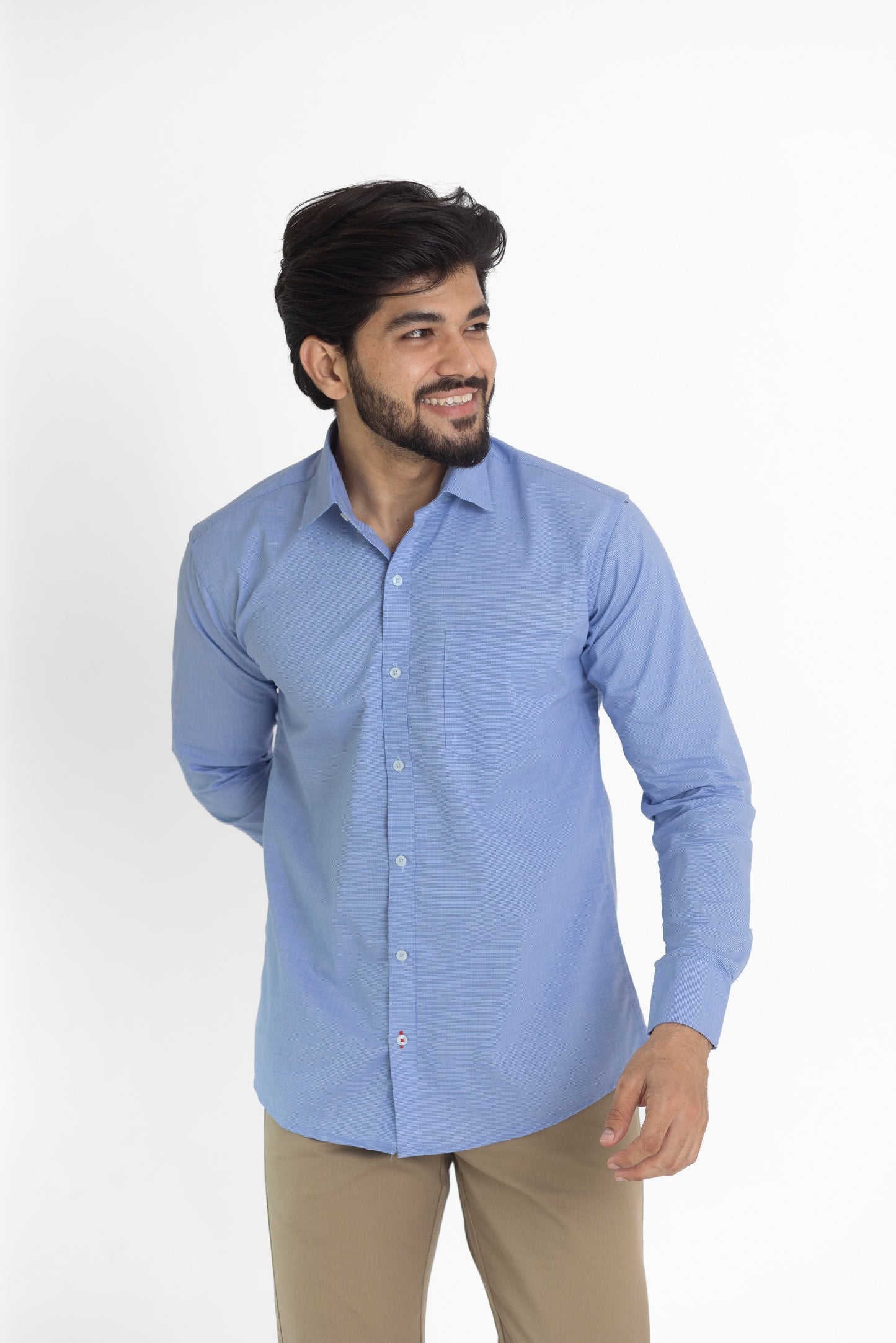 Blue Solid Shirt