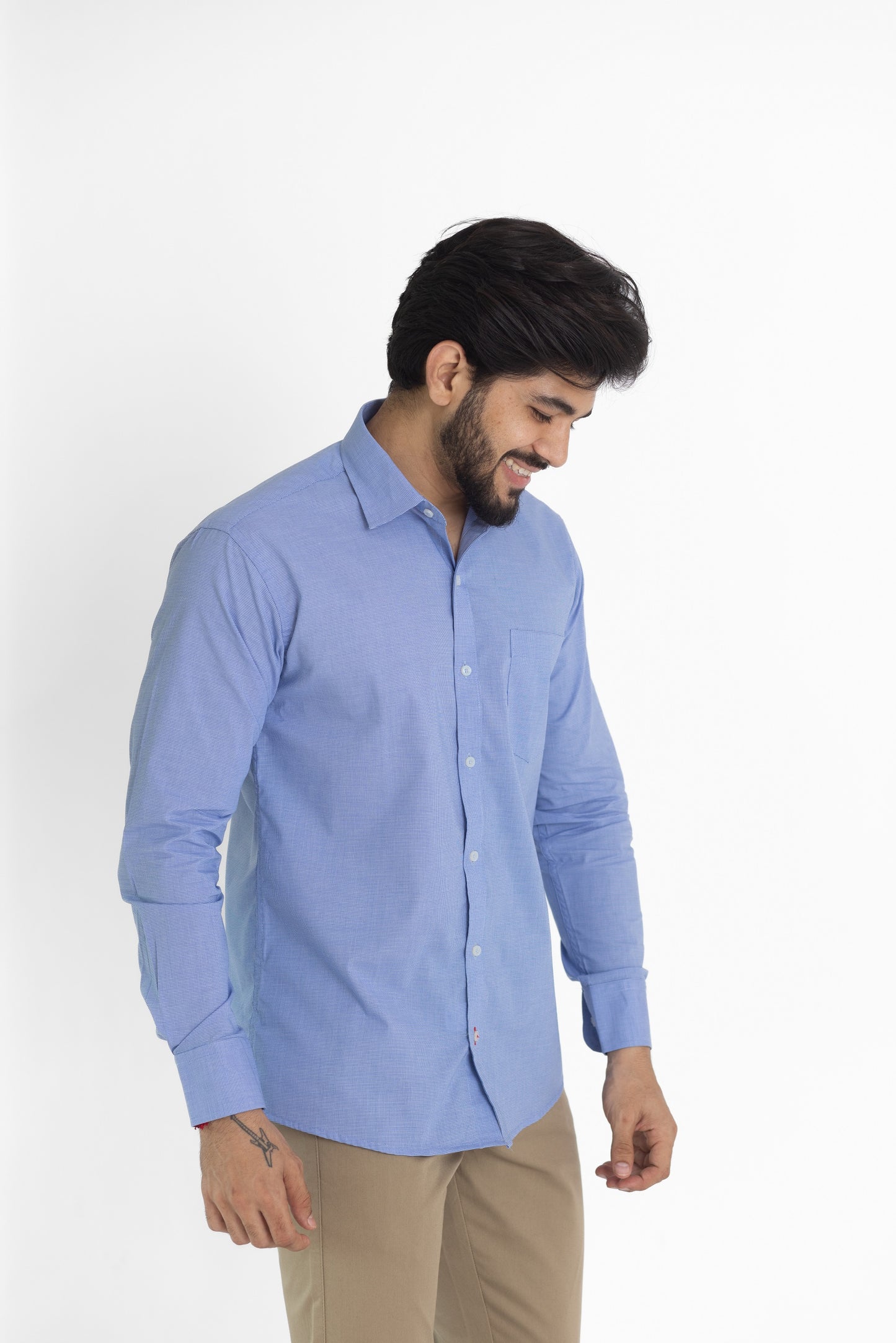 Blue Solid Shirt