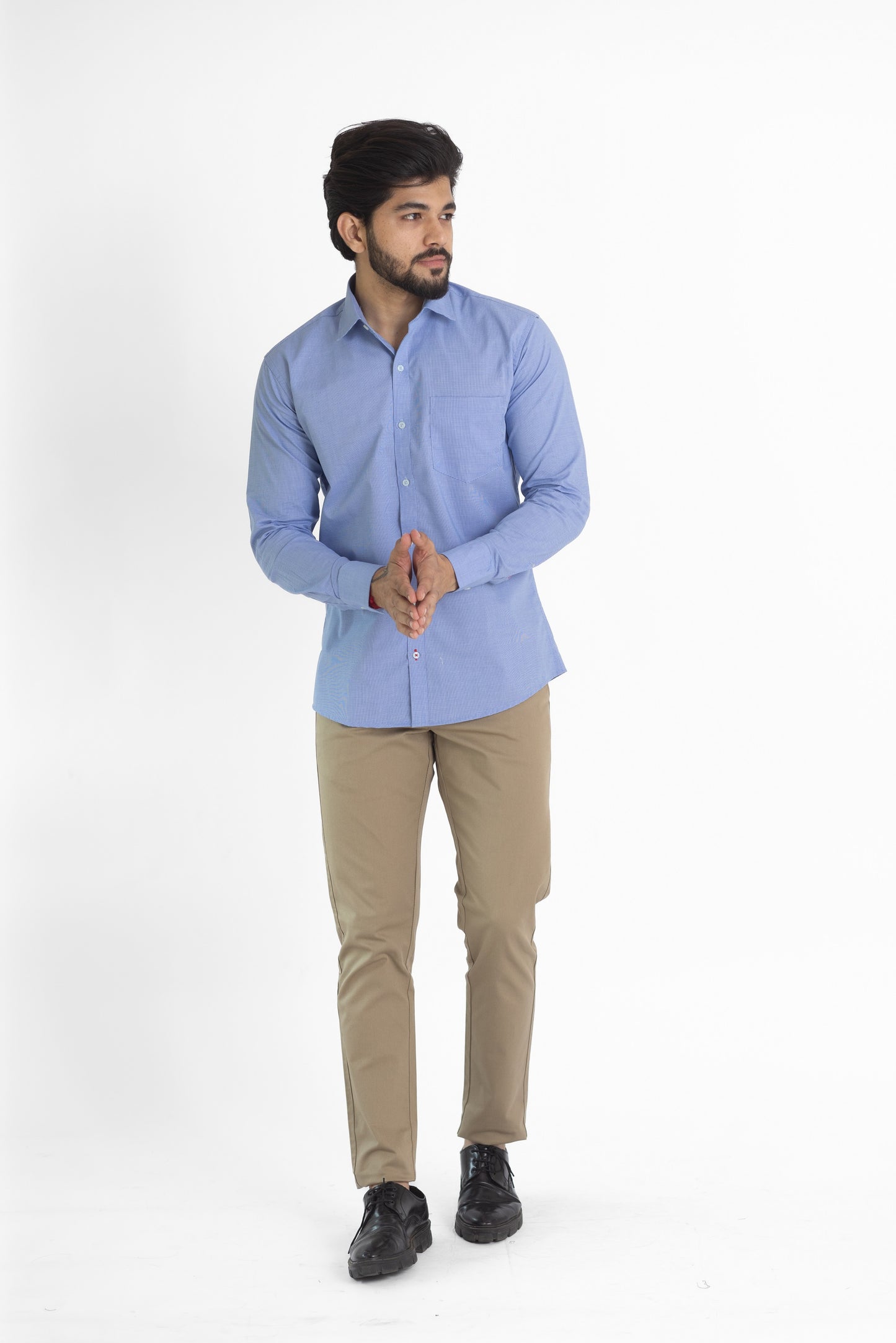 Blue Solid Shirt