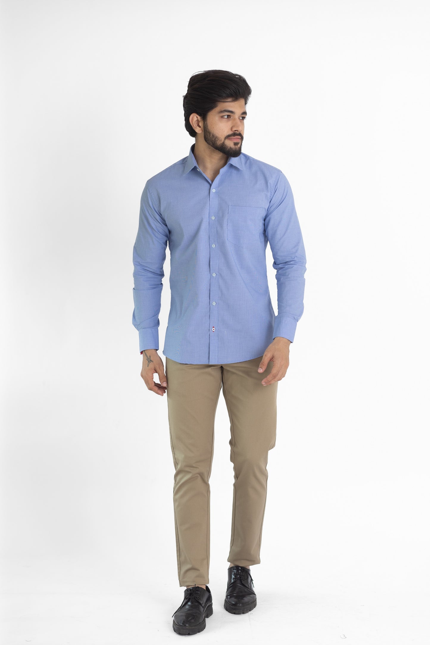 Blue Solid Shirt