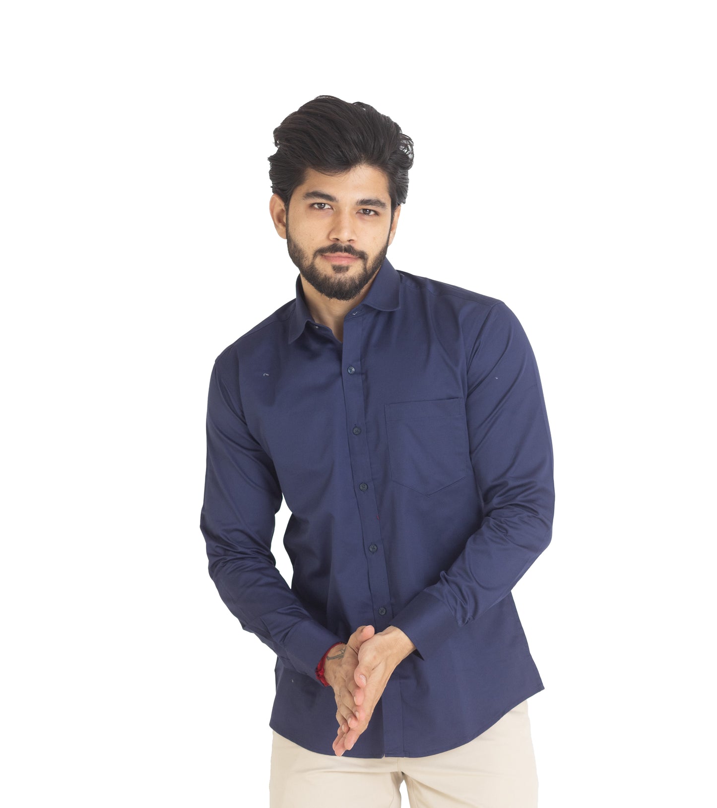 Dark Blue Solid Shirt