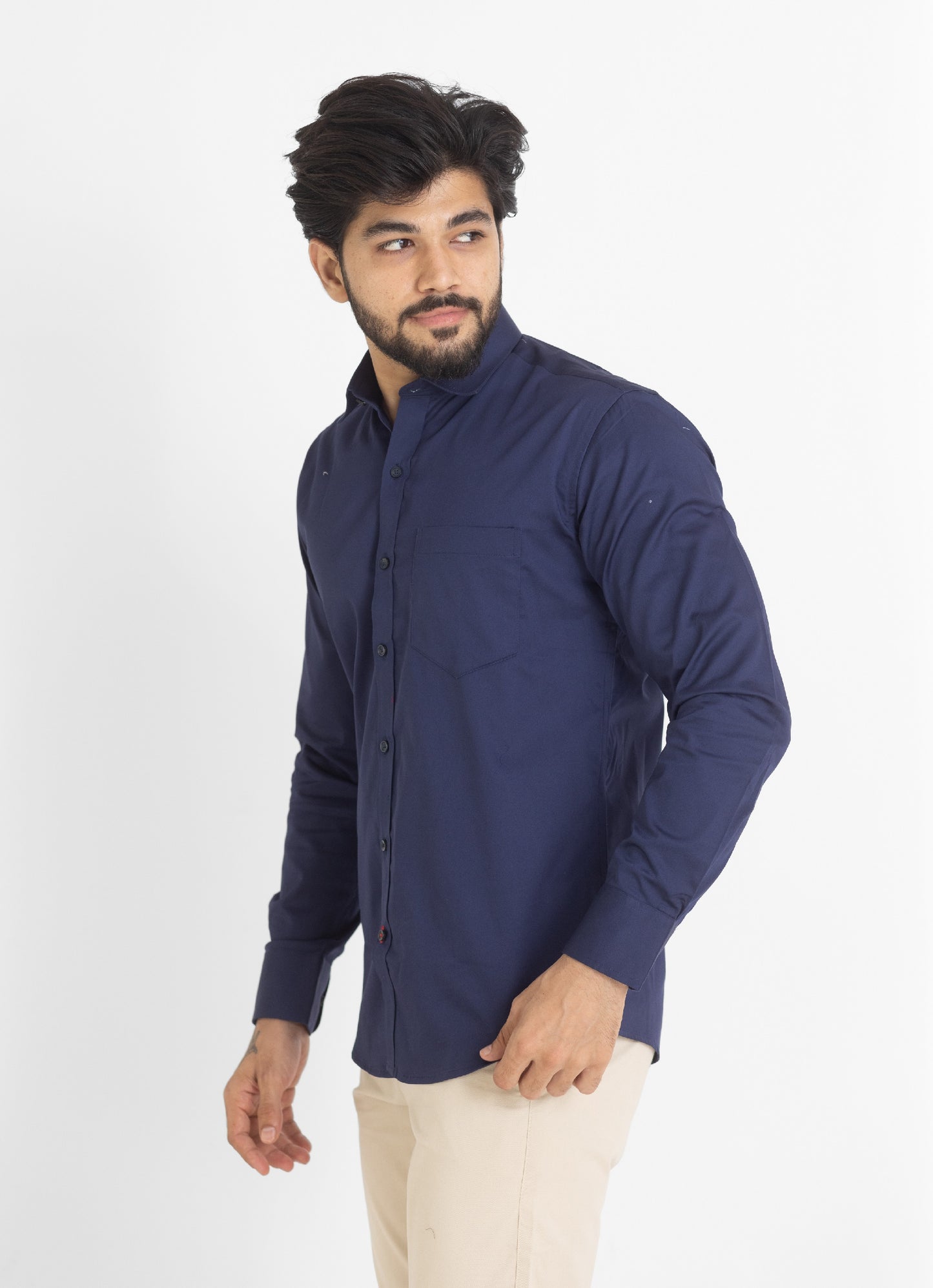 Dark Blue Solid Shirt