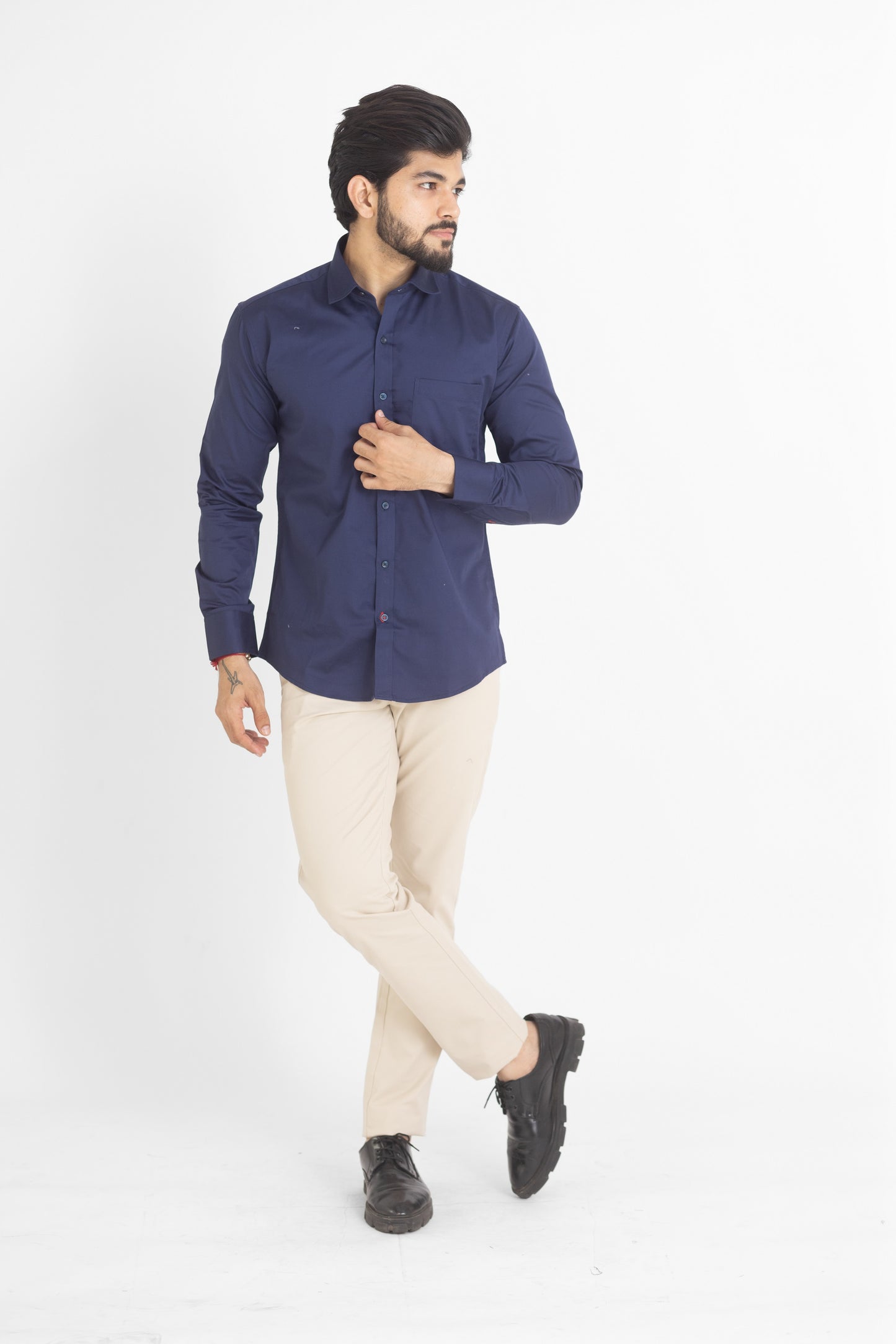 Dark Blue Solid Shirt