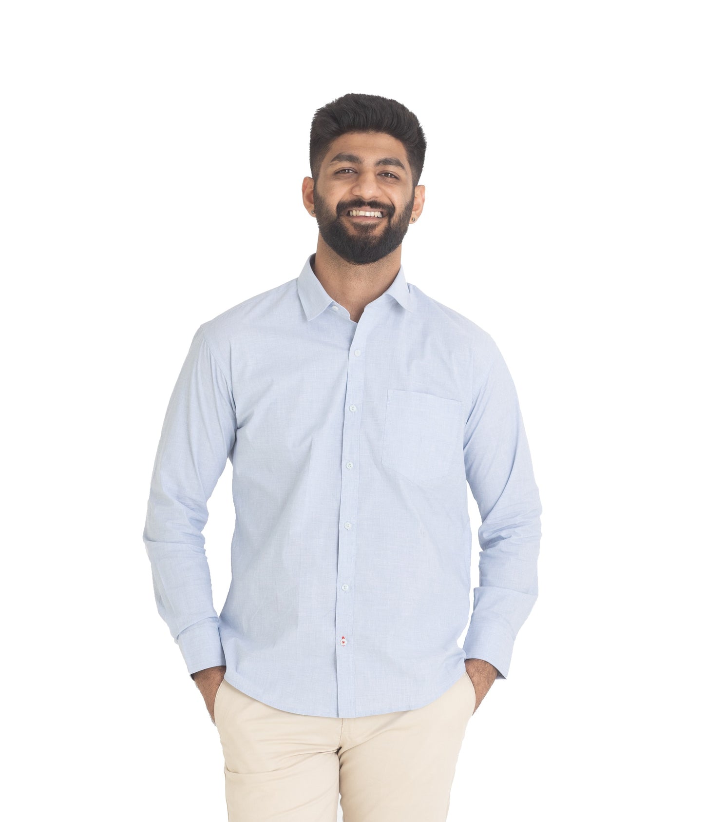 Men's Solid Shirt - Sky Blue