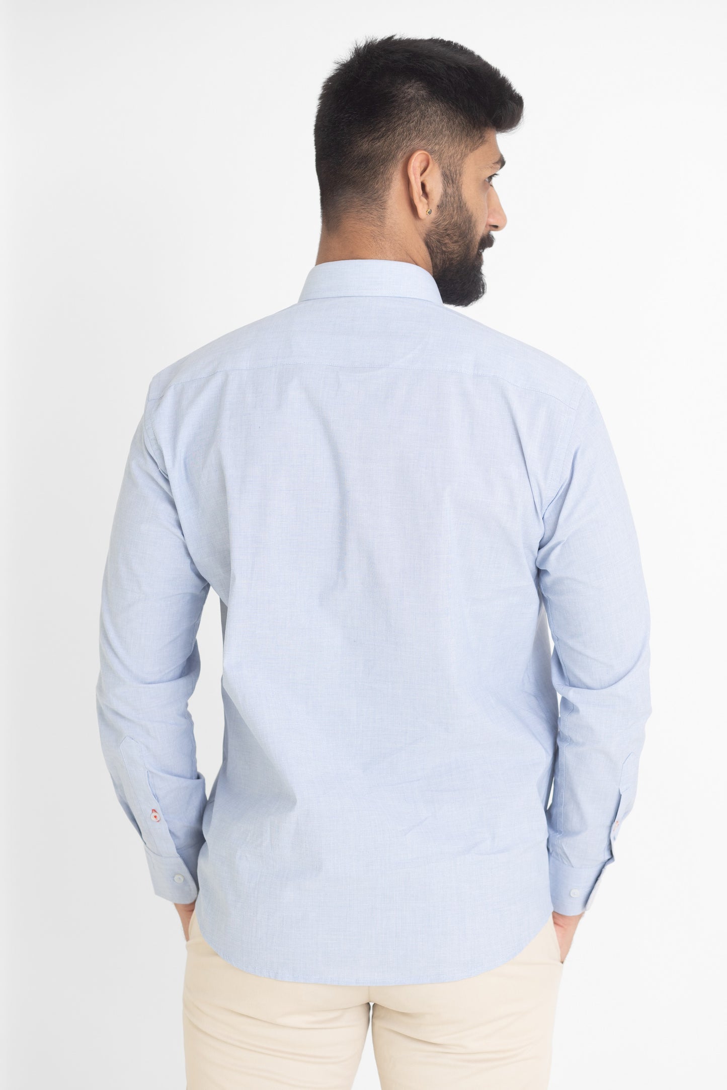 Men's Solid Shirt - Sky Blue