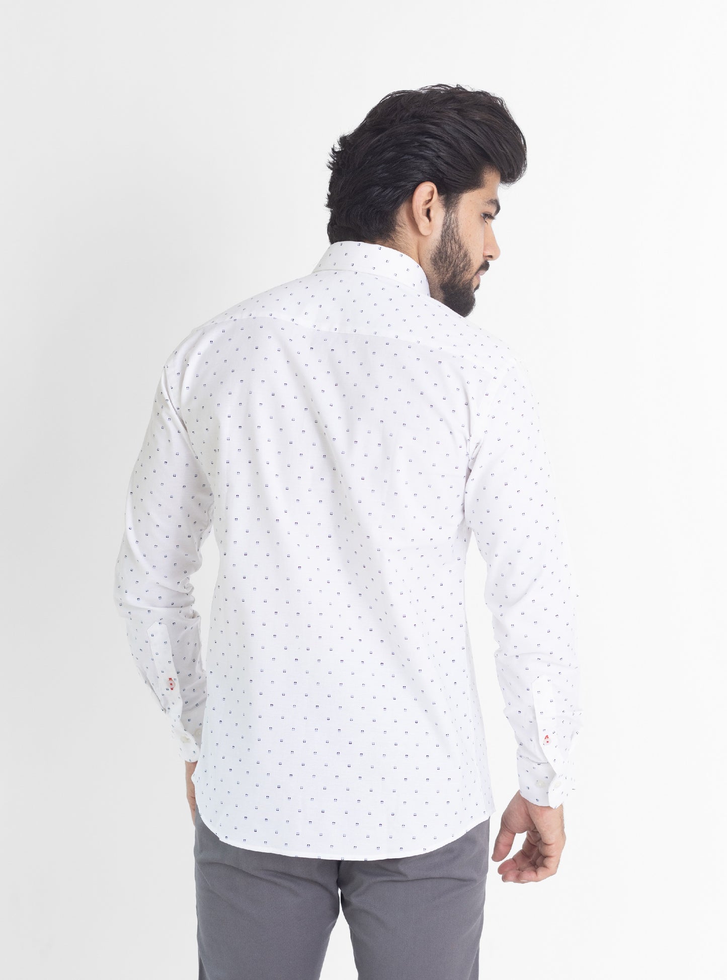 Printed Shirt - White, Blue