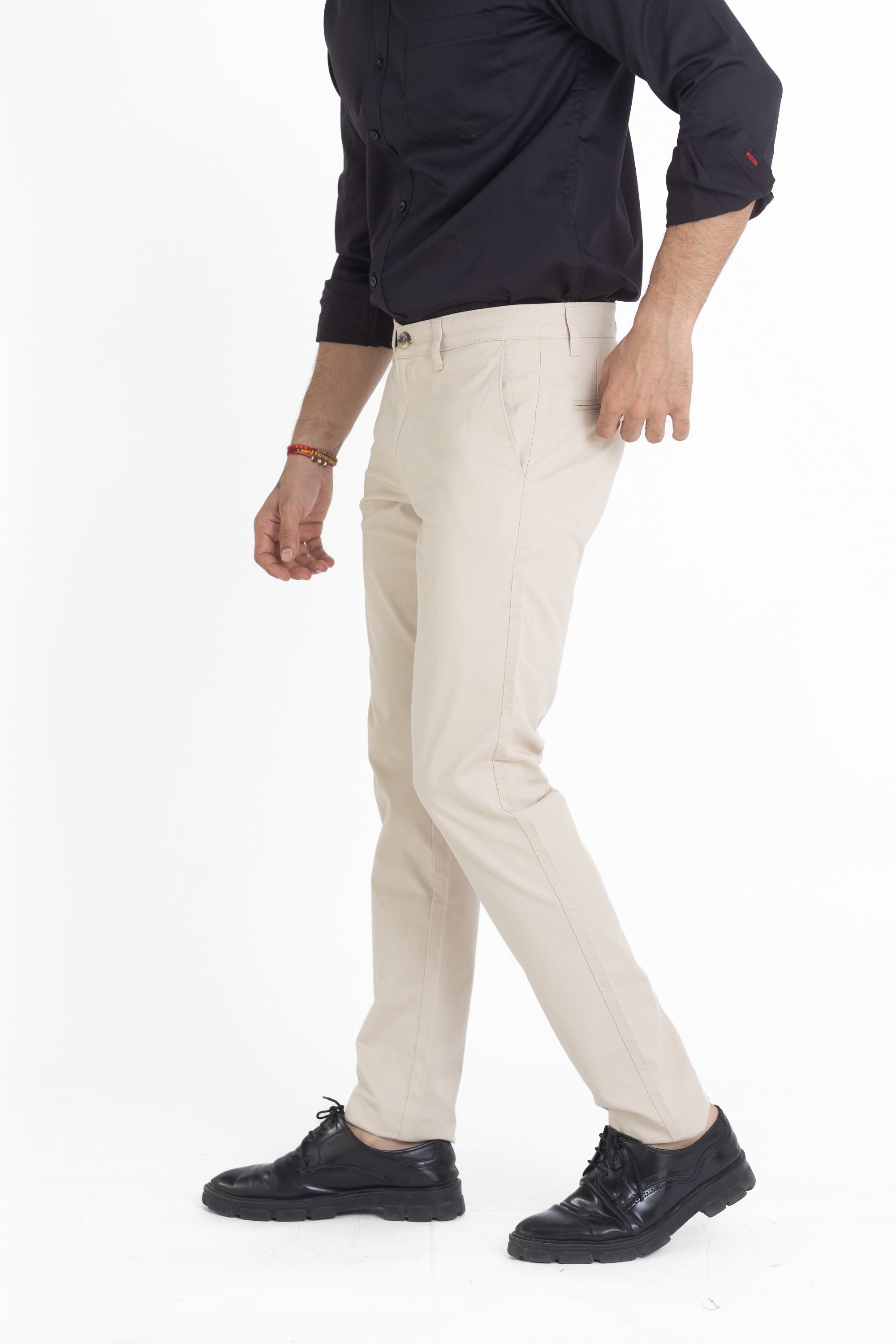 Relaxed Fit Cotton Drawstring Pants - Cream - Men | H&M US