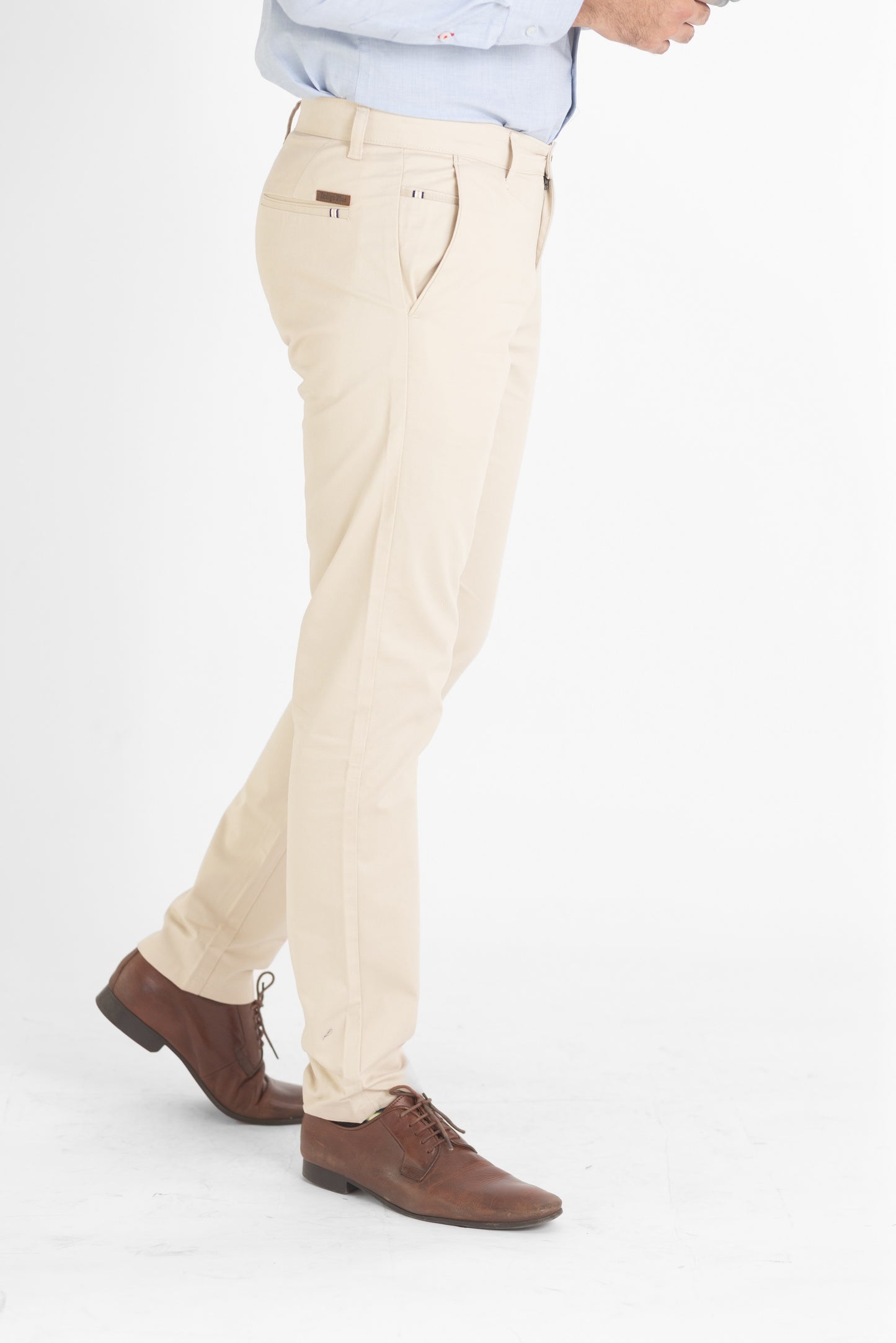 Solid Cotton Trouser- Cream