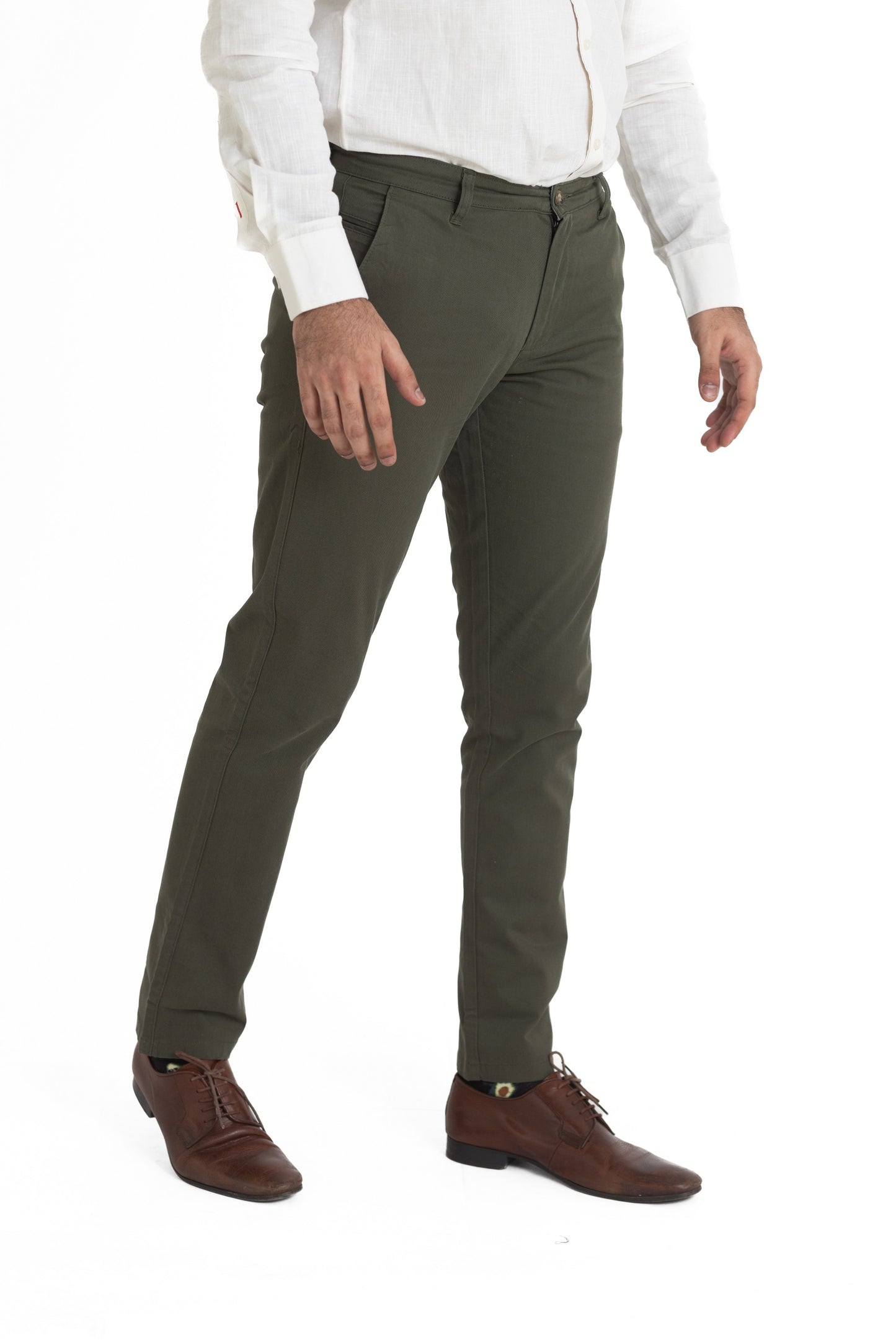 Solid Cotton Trouser- Green